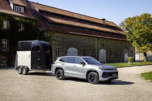 Der neue Volkswagen Tayron mit leistungsstarken TSI-Motoren und 4MOTION-Allradantrieb, ideal für Abenteuer abseits befestigter Straßen und als souveränes Zugfahrzeug.